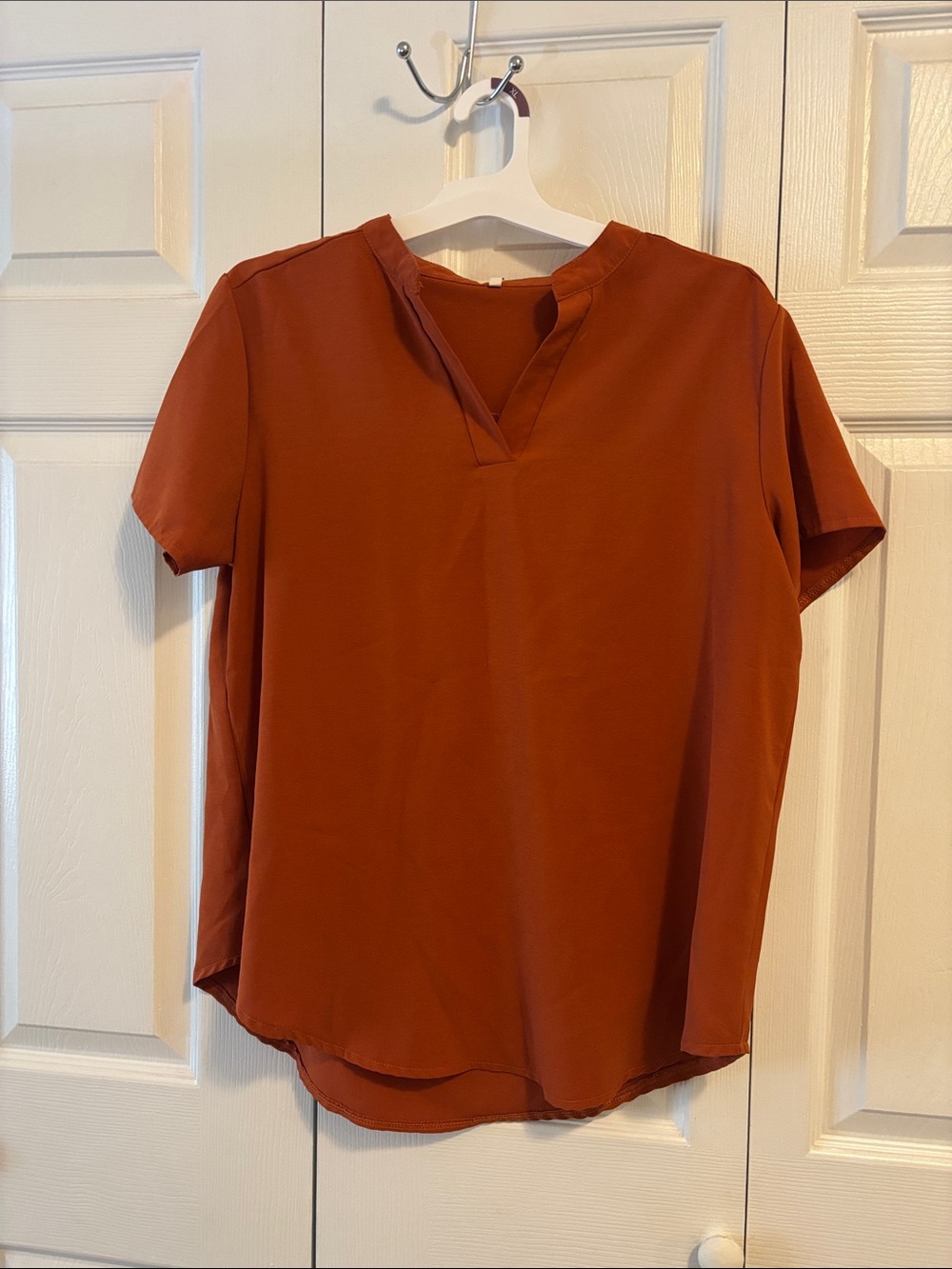 Women's Rust Short Sleeve Blouse